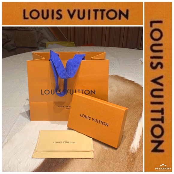 AUTH Vintage Louis Vuitton Gift Storage Box Dust Bag Set